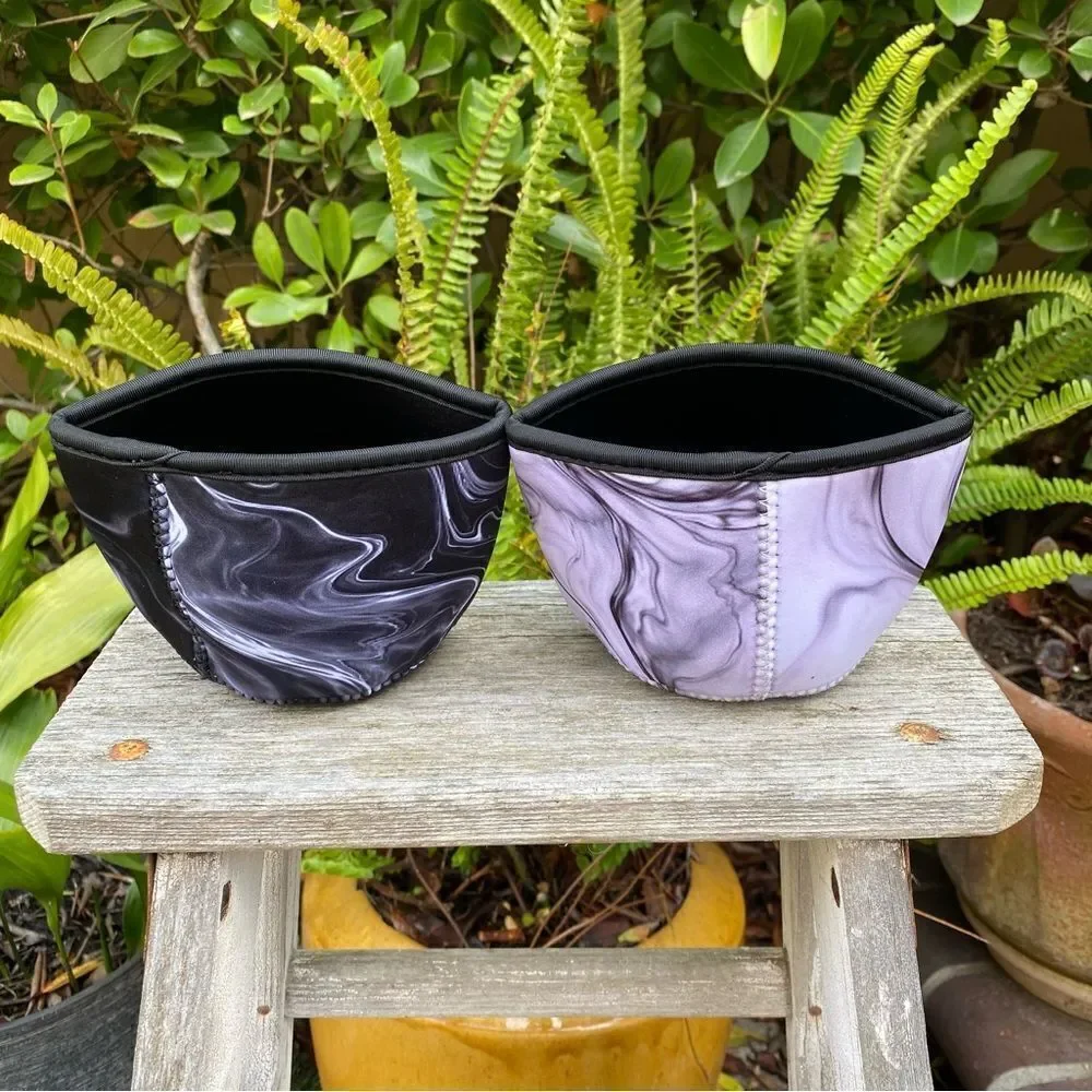 NWT New Arcoolor Insulated Reusable Neoprene Bowl Covers in Blue/Pink/Black/Gray